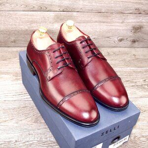 * NIB * $695 Nordstrom ZELLI Italia 9 M Italian Derby Burgundy * add $15 Trees